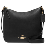 COACH ELLIE FILE CEOSSBODY BAG BLACK C1648 FULL LEATHER