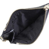 KATE SPADE FLOWER KEY RING CARD HOLDER KN771 BLACK SAFFIANO LEATHER