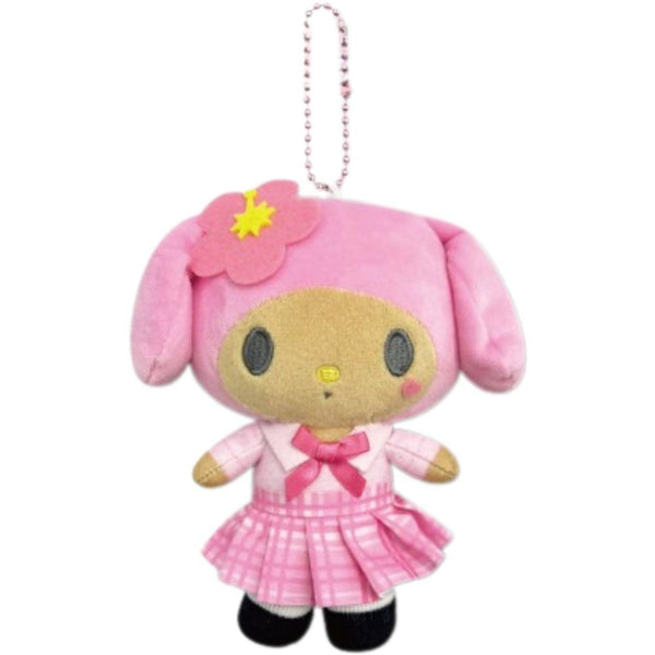 SANRIO CHARACTER MY MELODY BAG CHARM WITH HIDDEN ZIP BEHIND SUN BURN COCONOUT PINK