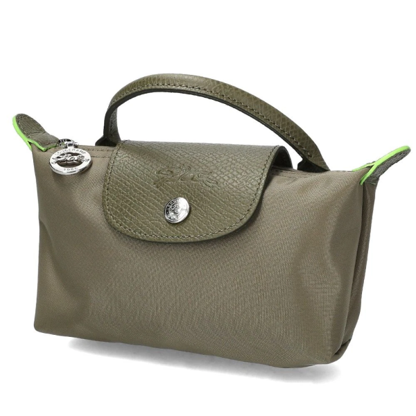 LONGCHAMP LE PLIAGE NYLON POUCH WITH HANDLE CANVAS 34175 919 M04 ARTICHAUT ARTICHOKE
