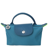 LONGCHAMP LE PLIAGE GREEN POUCH WITH HANDLE 34175 919 P89 PEACOCK