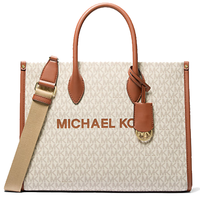 MICHAEL KORS MIRELLA MEDIUM SIGNATURE LOGO TOTE BAG 35R5G7ZT2B VANILLA