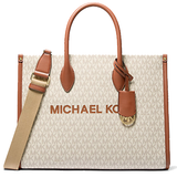 MICHAEL KORS MIRELLA MEDIUM SIGNATURE LOGO TOTE BAG 35R5G7ZT2B VANILLA