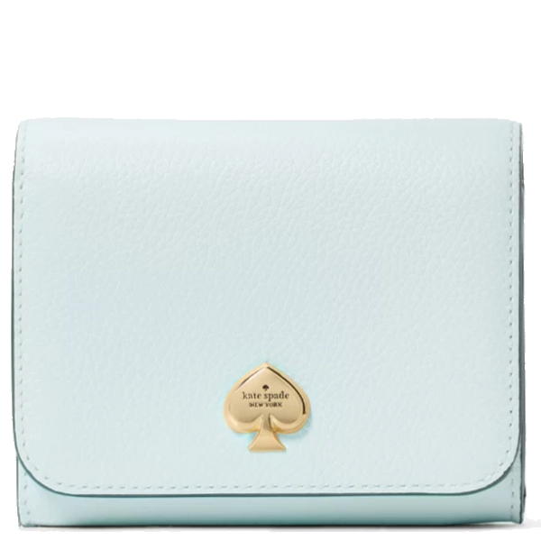 KATE SPADE KAYLA SMALL L-ZIP WALLET KK056 FULL LEATHER HAZY MORNING