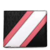 MICHAEL KORS COOPER LOGO AND STRIPED BILLFOD WALLET 36R3LCOF3U PINK