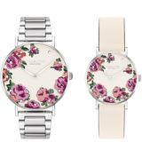 COACH BOXED PERRY 36MM FLOWER DIAL WATCH WITH 2 INTERCHANGABLE BANDS 14000094