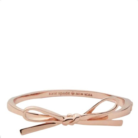 KATE SPADE SKINNY MINI BOW BANGLE BRACELET ROSE GOLD o0ru2912