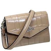 COACH MINI ENVELOPE WALLET WITH STRAP (COACH CU175) SILVER/STONE