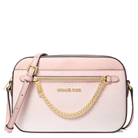 MICHAEL KORS JET SET LARGE OMBRÉ SIGNATURE LOGO CROSSBODY BAG (POWDER BLUSH) 35T5GTTC9Y