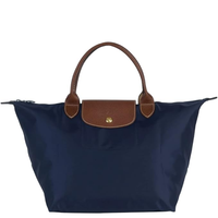 LONGCHAMP LE PLIAGE MEDIUM SHORT HANDLE SHOPPING BAG L1623 089 P68 NAVY 1623 089 P68