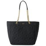 KATE SPADE SPADE FLOWER QUILTED FABRIC XL TOTE BLACK KK074