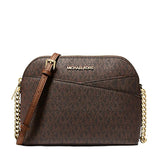 MICHAEL KORS JET SET TRAVEL MEDIUM DOME CROSSBODY 35F1GTVC6B SIGNATURE BROWN
