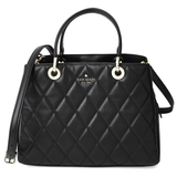 KATE SPADE CAREY QUILTED SULLIVAN SATCHEL BLACK KH227