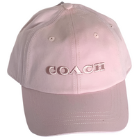 COACH BASEBALL CAP WOMEN PINK EMBROIDERED LOGO COTTON HAT BLUSH CO100321C