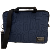 MARC JACOBS QUILTED NYLON LAPTOP BAG  4S4SCP001S02-419 BLUE SIGNATURE LOGO