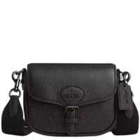 COACH AMELIA SMALL SADDLE BAG BLACK COPPER/BLACK CP002