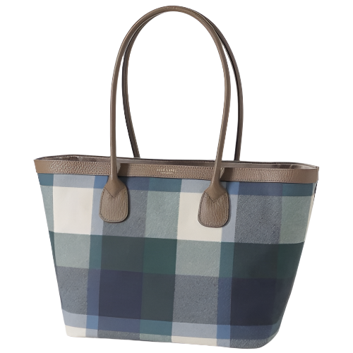 BLUE LABEL CRESTBRIDGE CRESTBRIDGE CHECK PVC TOTE GREEN MULTI