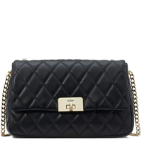 KATE SPADE CAREY MEDIUM FLAP SHOULDER BAG IN BLACK (KH228)