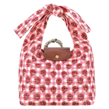 LONGCHAMP LE PLIAGE LARGE GINGHAM SHOULDER BAG, BLUR RED 10303 HGG 633 BLUSH