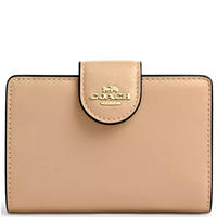 COACH MEDIUM CORNER ZIP WALLET - CR791 TAN