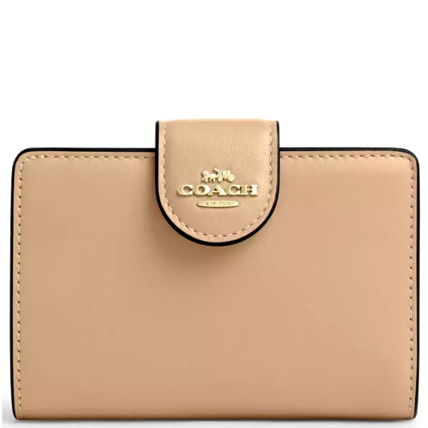 COACH MEDIUM CORNER ZIP WALLET - CR791 TAN