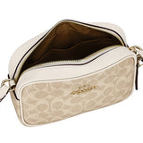 COACH MINI JAMIE CAMERA BAG IN SIGNATURE CANVAS CY752 CREAM BROWN