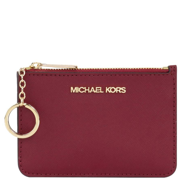 MICHAEL KORS JET SET TRAVEL SMALL TOP ZIP COIN POUCH WITH ID HOLDER SAFFIANO LEATHER 35F7GTVU1L MULBERRY