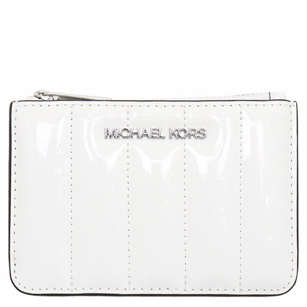 MICHAEL KORS JET SET TRAVEL SM TZ COINPOUCH W ID 35T5STVP1A OPTIC WHITE