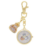 MOFUSAND FROM JAPAN  POCKET WATCH ANALOG KEY CHAIN WATCH PANCAKE