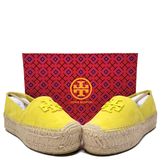 TORY BURCH EVERLY SUEDE LEATHER TUSCAN YELLOW PLATFORM ESPADRILLES SIZE US 9.5 143464