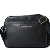 MICHAEL KORS COOPER PEBBLED LEATHER UTILITY CROSSBODY BLACK BAG 37F4LCOC6L MEN
