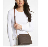 MICHAEL KORS JET SET TRAVEL MEDIUM DOME CROSSBODY 35F1GTVC6B SIGNATURE BROWN