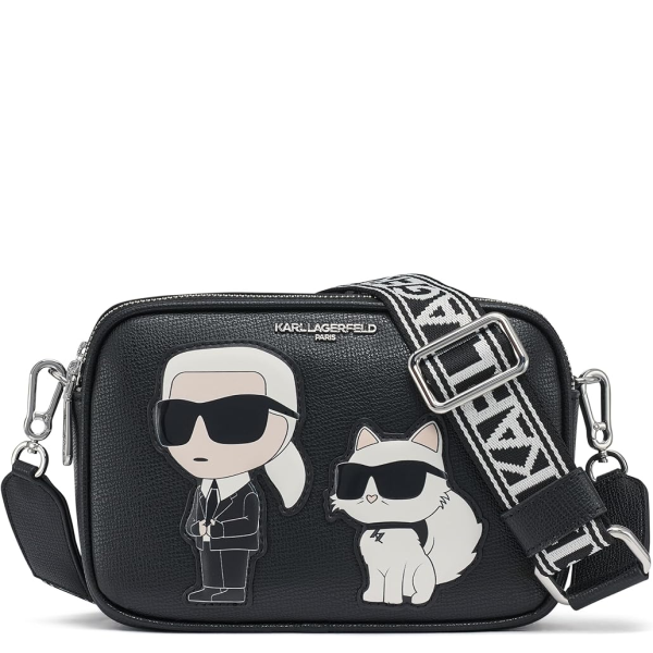 KARL LAGERFELD PARIS MAYBELLE CROSSBODY BAG BLACK