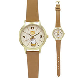 MOFUSAND FROM JAPAN BROWN STRAP BEAR CHARACTER WATCH