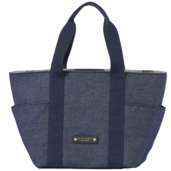 BLUE LABEL CRESTBRIDGE CHECK BLUE LABEL CRESTBRIDGE REVERSIBLE MINI TOTE 55107 – 303 – 09 NAVY/BLUE