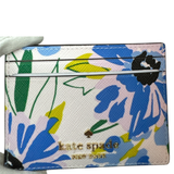 KATE SPADE BOXED MADISON FLORAL SMALL SLIM CARD HOLDER CREAM MULTI # KK946