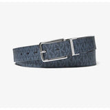 MICHAEL KORS 4-IN-1 LOGO REVERSIBLE BELT BOX SET BLUE  SIGNATURE / BLACK 36R4LBLY4B