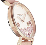 COACH PERRY WOMEN'S WATCH FLORAL 14503769 PINK LEATHER STRAP