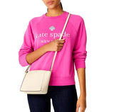 KATE SPADE MONICA CROSSBODY BAG LIGHT SAND LEATHER PURSE WKR00258 BEIGIE