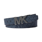 MICHAEL KORS 4-IN-1 LOGO REVERSIBLE BELT BOX SET BLUE  SIGNATURE / BLACK 36R4LBLY4B