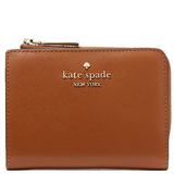 KATE SPADE MADISON SMALL L ZIP WALLET KH615 BROWN CAVERN CLAY