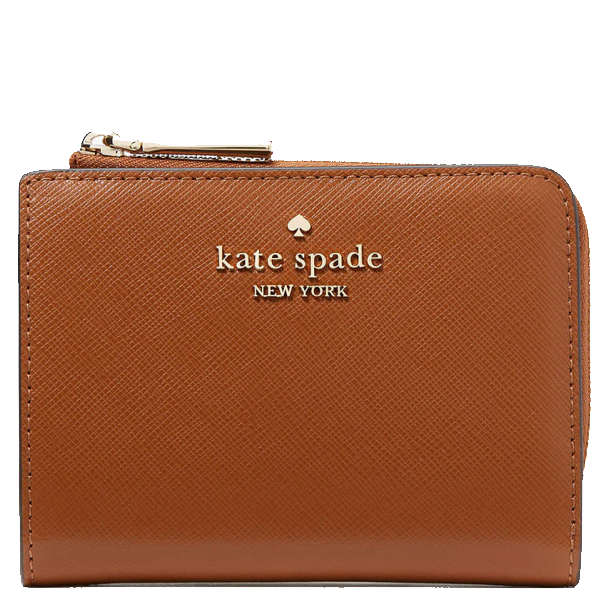 KATE SPADE MADISON SMALL L ZIP WALLET KH615 BROWN CAVERN CLAY