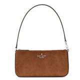 KATE SPADE GEMINI MINI SHOULDER BAG KM609 SUEDE WARM GINGERBREAD