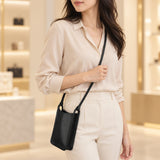 LONGCHAMP LE FOULONNÉ PHONE CROSSBODY BAG BLACK  LEATHER 34200 021 001 PANIER