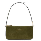 KATE SPADE GEMINI MINI SHOULDER BAG KM609 SUEDE ENCHANTED GREEN