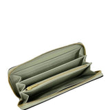 COACH ZIP AROUND LONG  WALLET LARGE WRISTLET WITH FLORAL PRINT