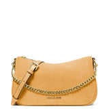 MICHAEL KORS CARMELA MEDIUM SUEDE CONVERTIBLE CROSSBODY BAG 35T6G1QC6S  HONEWHEAT YELLOW