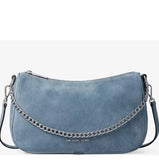 MICHAEL KORS CARMELA MEDIUM SUEDE CONVERTIBLE CROSSBODY BAG 35T6G1QC6S  DENIM BLUE