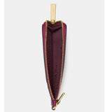 KATE SPADE CARD CASE LANYARD  RED PEBBLE LEATHER KP247 RED DARK RASPBERRY