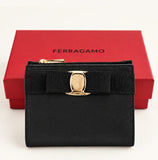 FERRAGAMO VARA BOW WALLET 22D515 BLACK